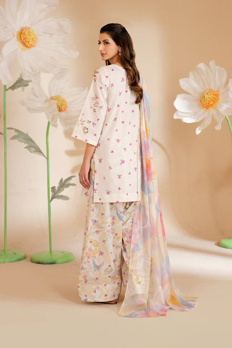 Iznik Printed Lawn 3Pcs Unstitched Suits With Lawn Dupatta
