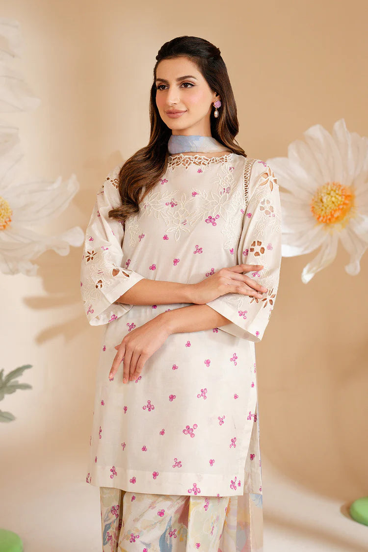 Iznik Printed Lawn 3Pcs Unstitched Suits With Lawn Dupatta