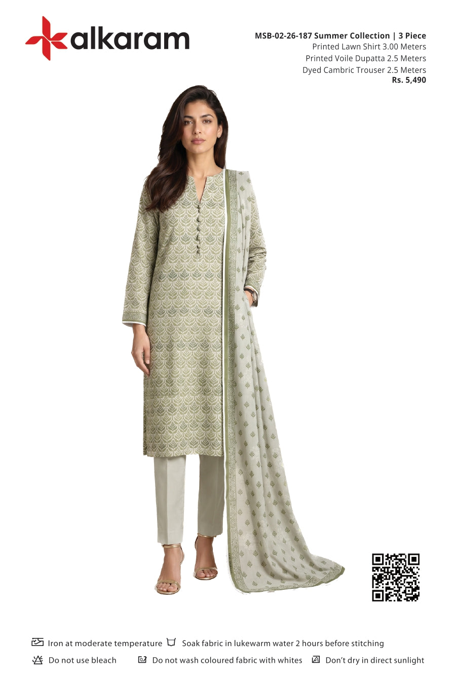 Alkaram Original Lawn 3-Piece Summer Collection