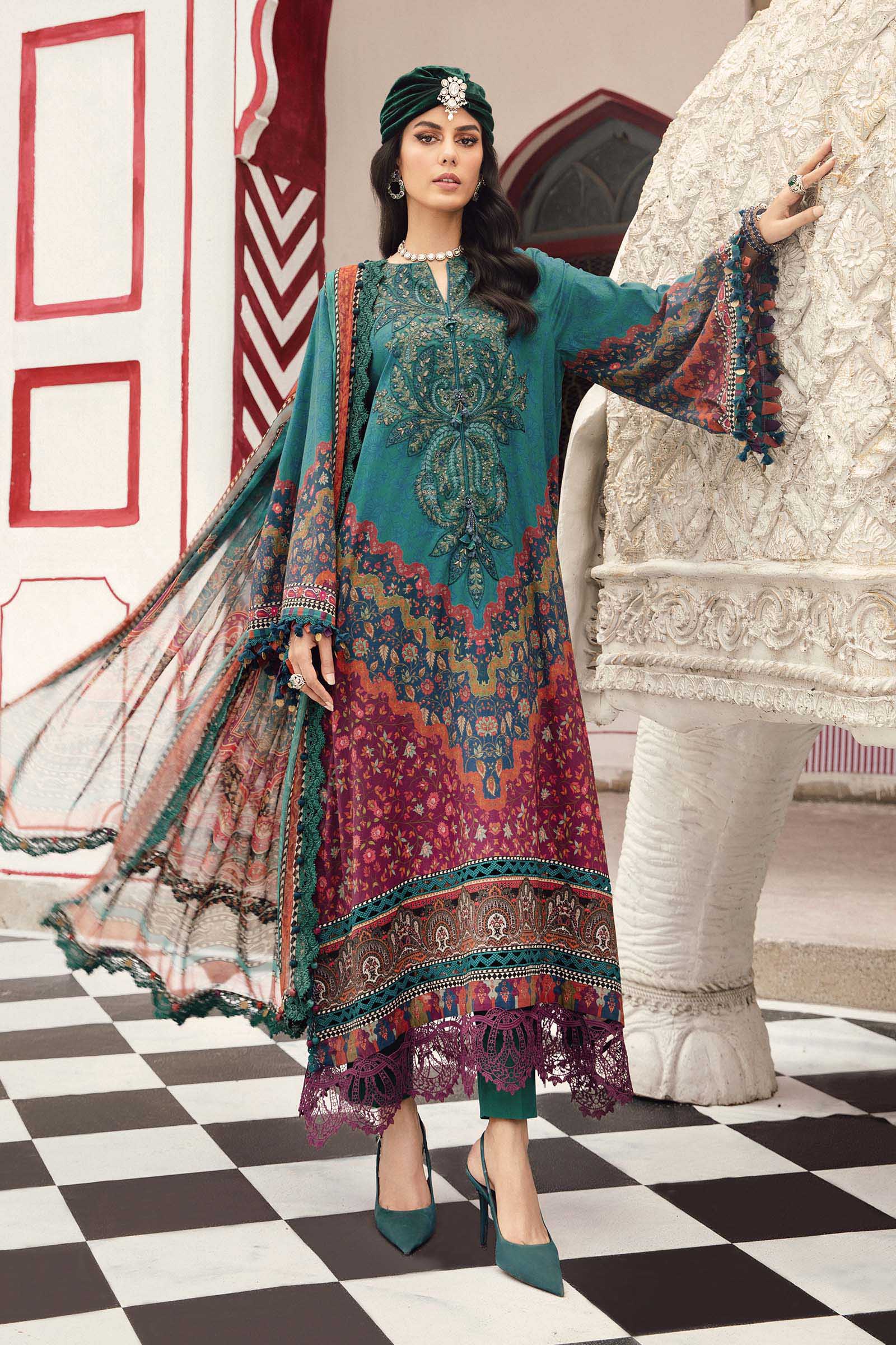 Maria B 3pcs Printed Sale Article With Lawn Dupatta