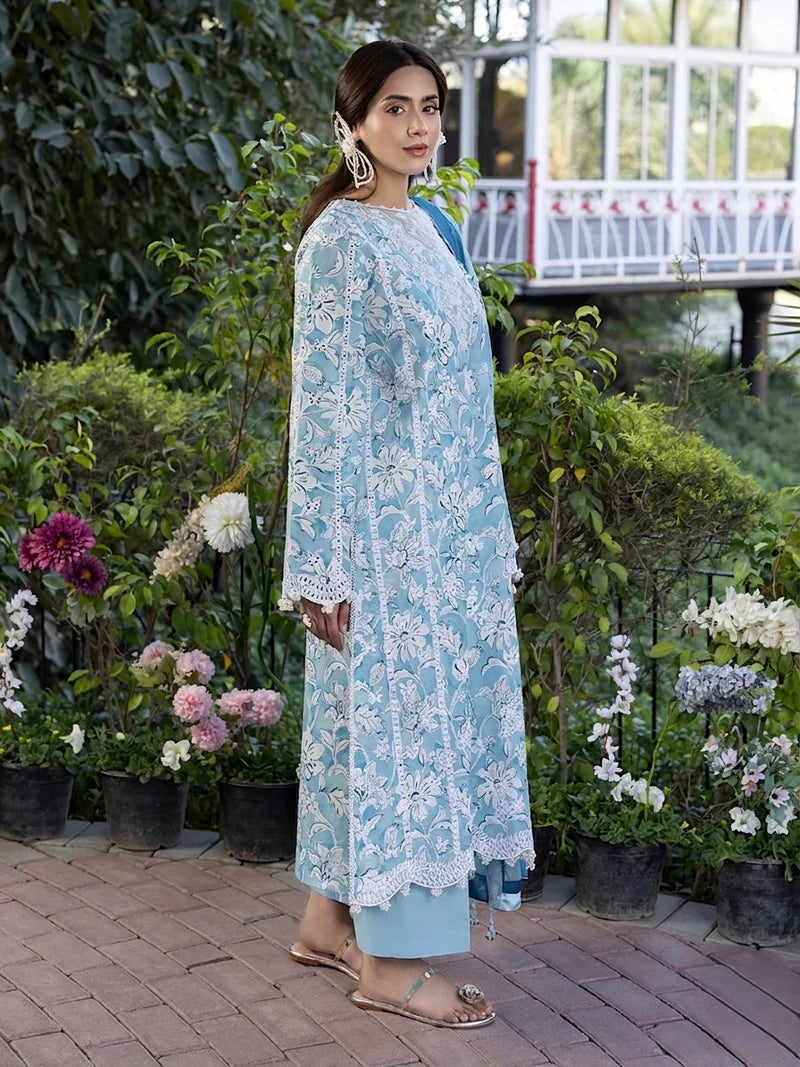 Izel – Pearl Chicken Kari Lawn 3-Piece Suit With Base Colour Trouser