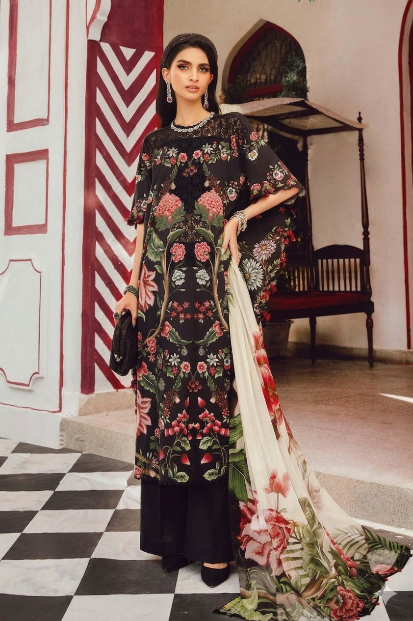 Maria B Embroidered Lawn 3-Piece Unstitched Suit
