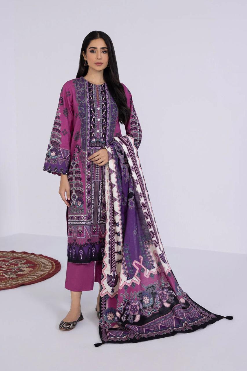 Saphire Printed Lawn 3Pcs Unstitched Suits