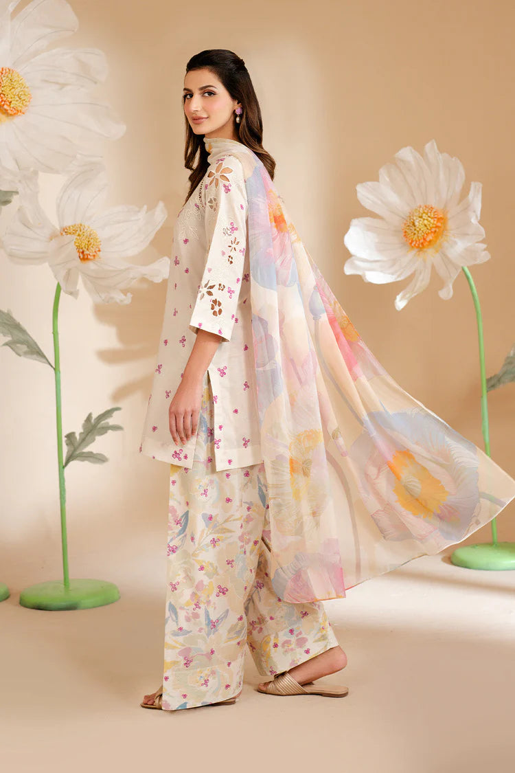 Iznik Printed Lawn 3Pcs Unstitched Suits With Lawn Dupatta
