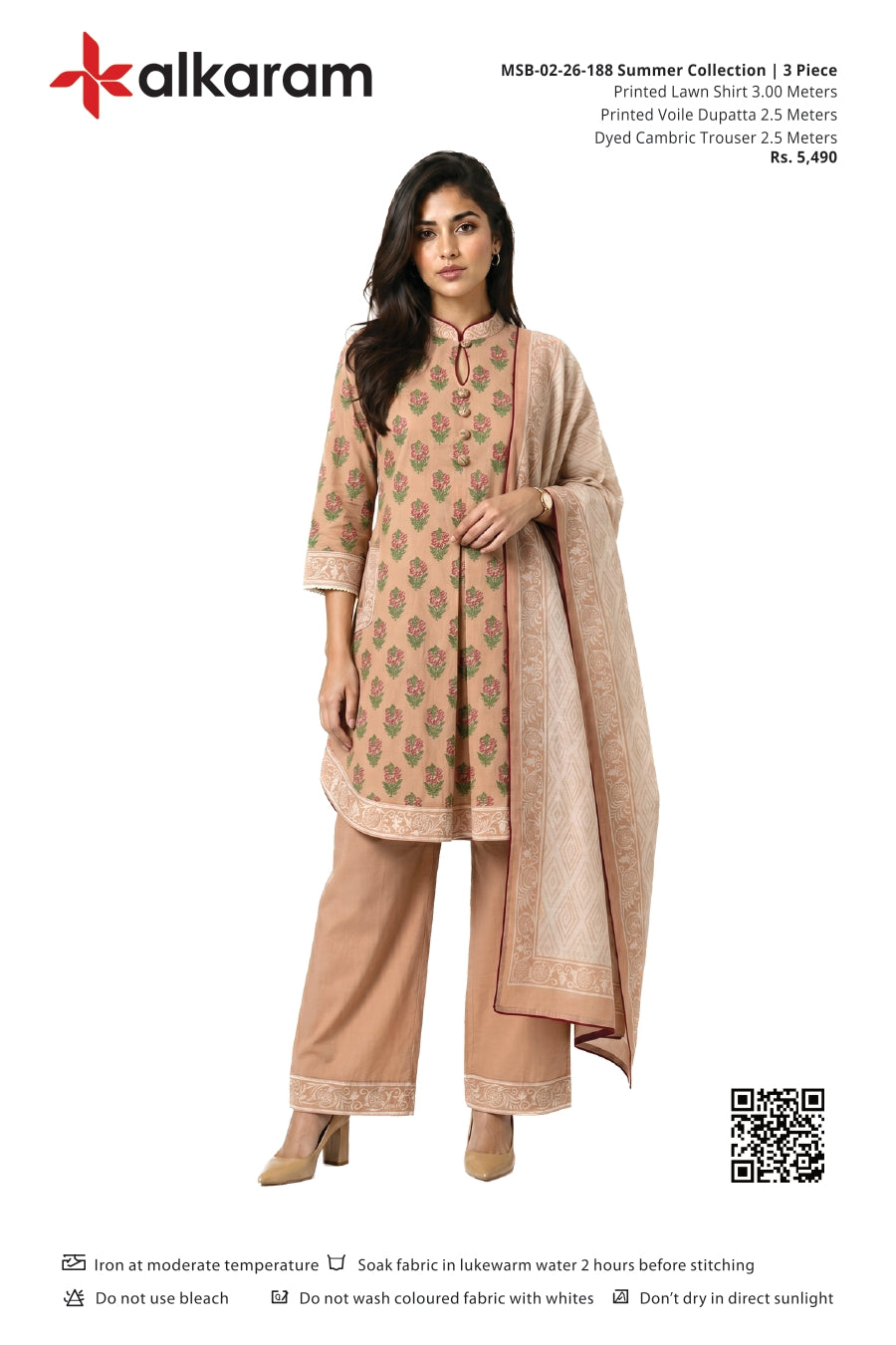 Alkaram Original Lawn 3-Piece Summer Collection