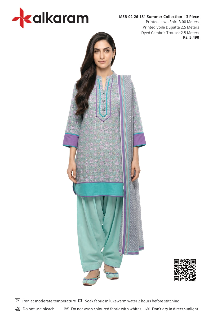 Alkaram Original Lawn 3-Piece Summer Collection