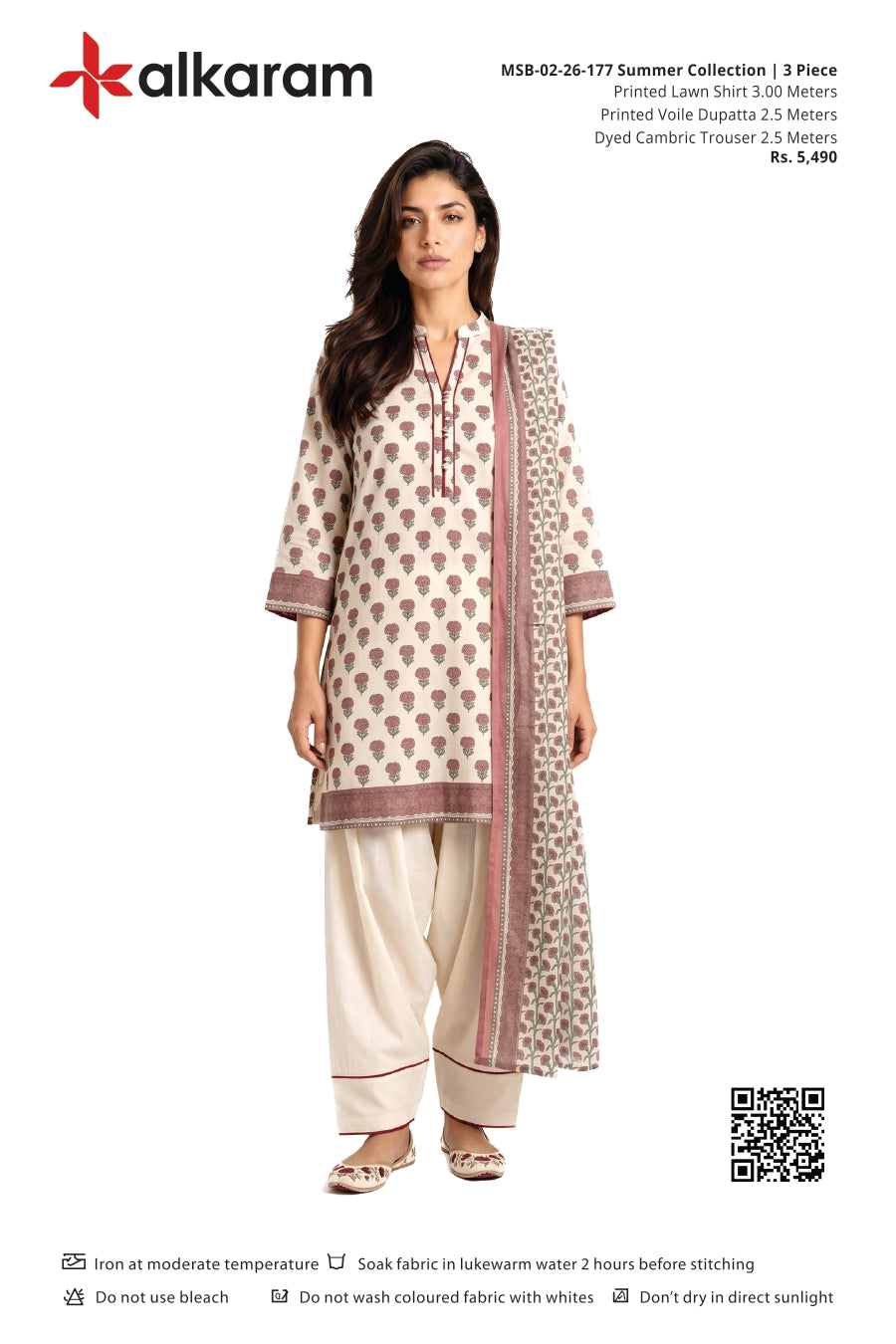Alkaram Original Lawn 3-Piece Summer Collection
