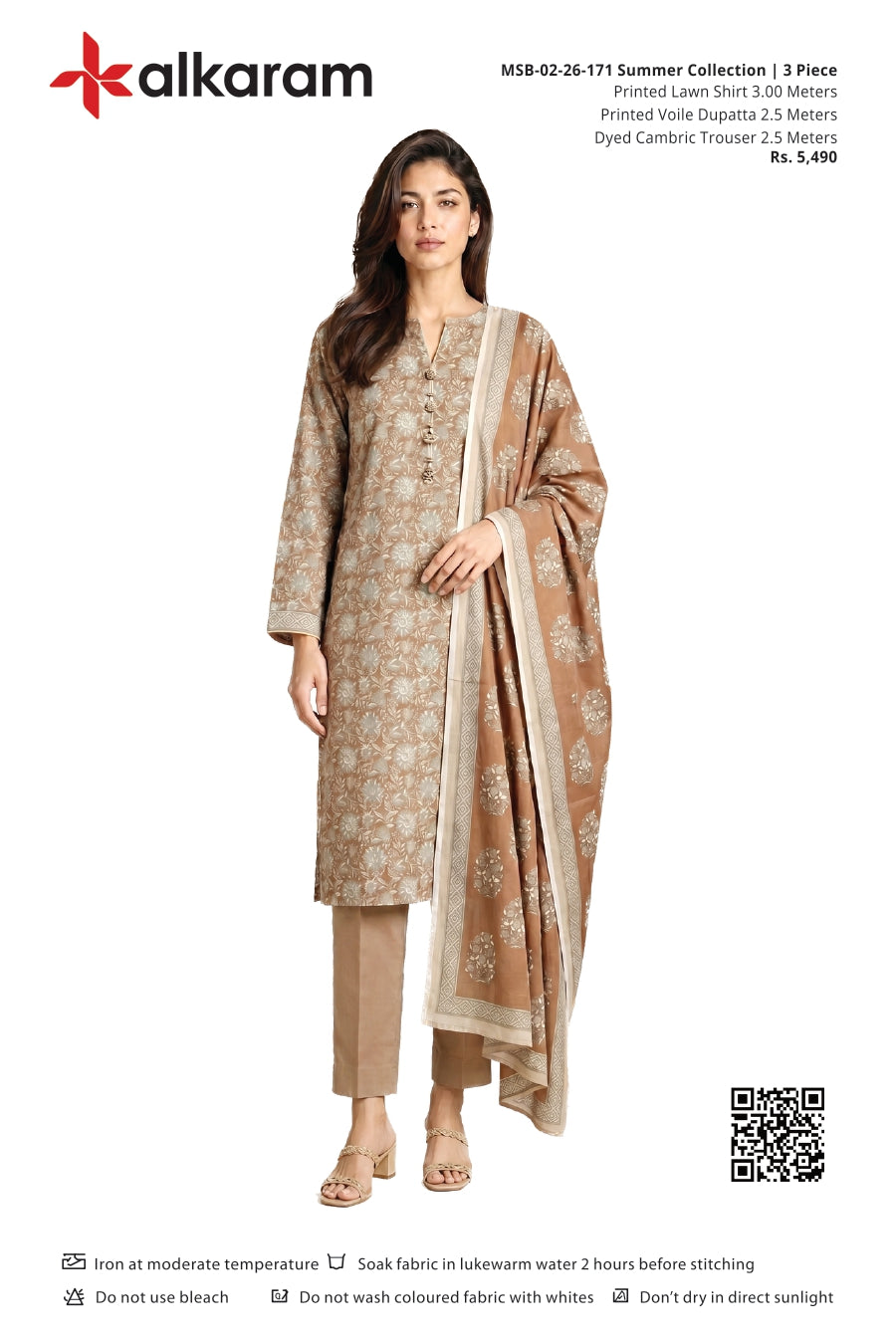 Alkaram Original Lawn 3-Piece Summer Collection