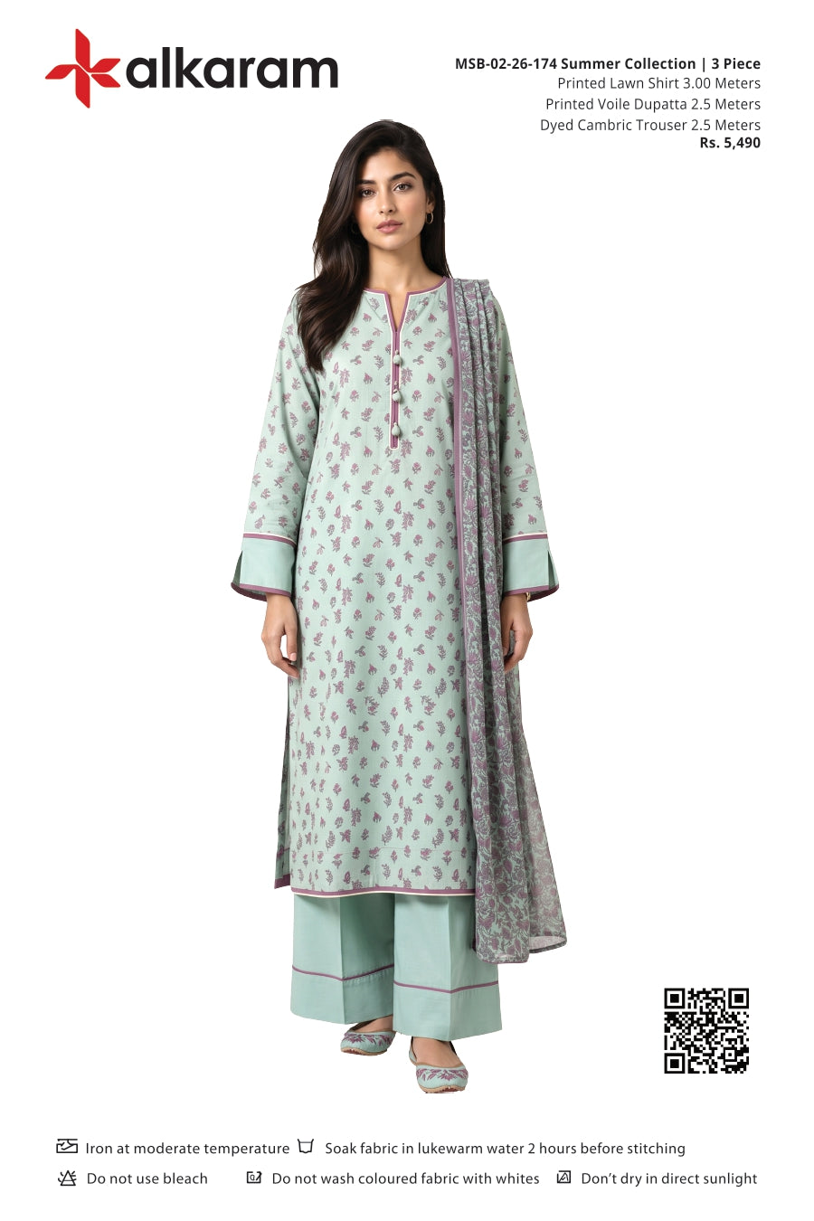 Alkaram Original Lawn 3-Piece Summer Collection