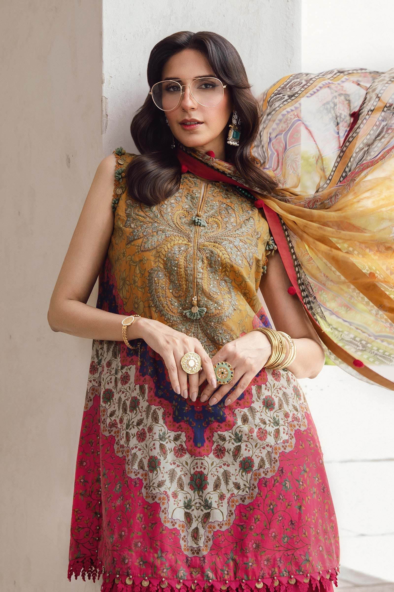 Maria B 3pcs Printed Sale Article With Lawn Dupatta | MPT-2710-A
