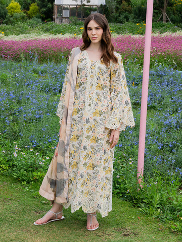 Izel – Orchid Chicken Kari Lawn 3-Piece Unstitched Suit